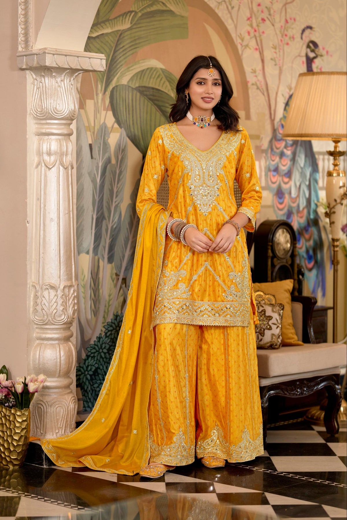 Sreyashi Amber Premium Full Heavy Work Suit set