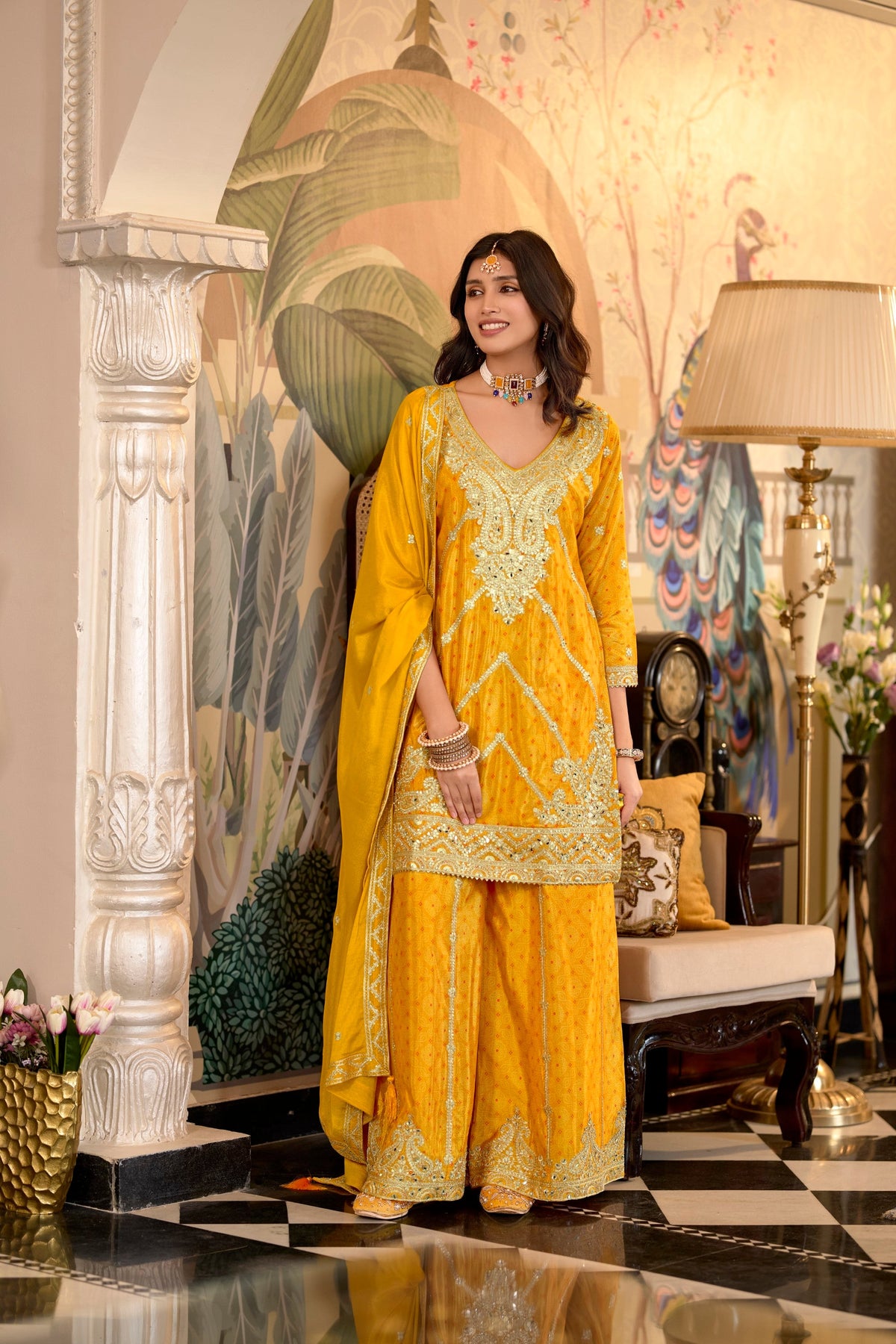Sreyashi Amber Premium Full Heavy Work Suit set