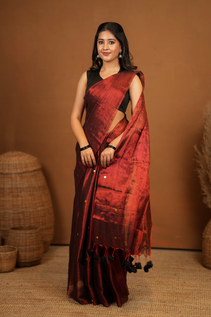 Dhiyona SS Premium Tissue Saree Accented with Siquin Shine