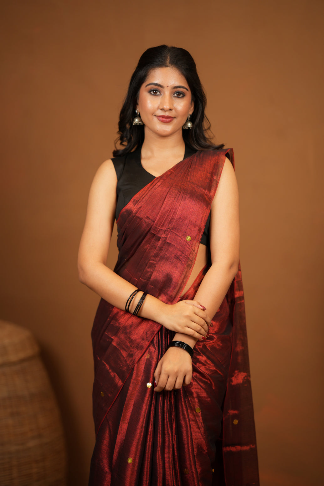 Dhiyona SS Premium Tissue Saree Accented with Siquin Shine