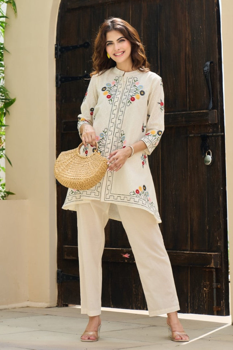 Akira angel embroidery cotton co-ord set
