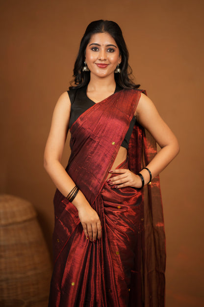 Dhiyona SS Premium Tissue Saree Accented with Siquin Shine