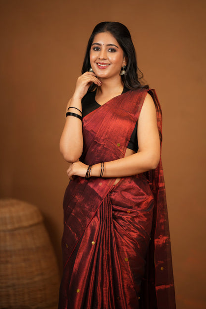 Dhiyona SS Premium Tissue Saree Accented with Siquin Shine