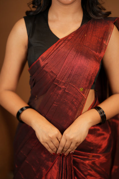 Dhiyona SS Premium Tissue Saree Accented with Siquin Shine
