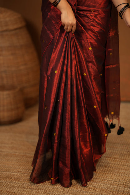 Dhiyona SS Premium Tissue Saree Accented with Siquin Shine