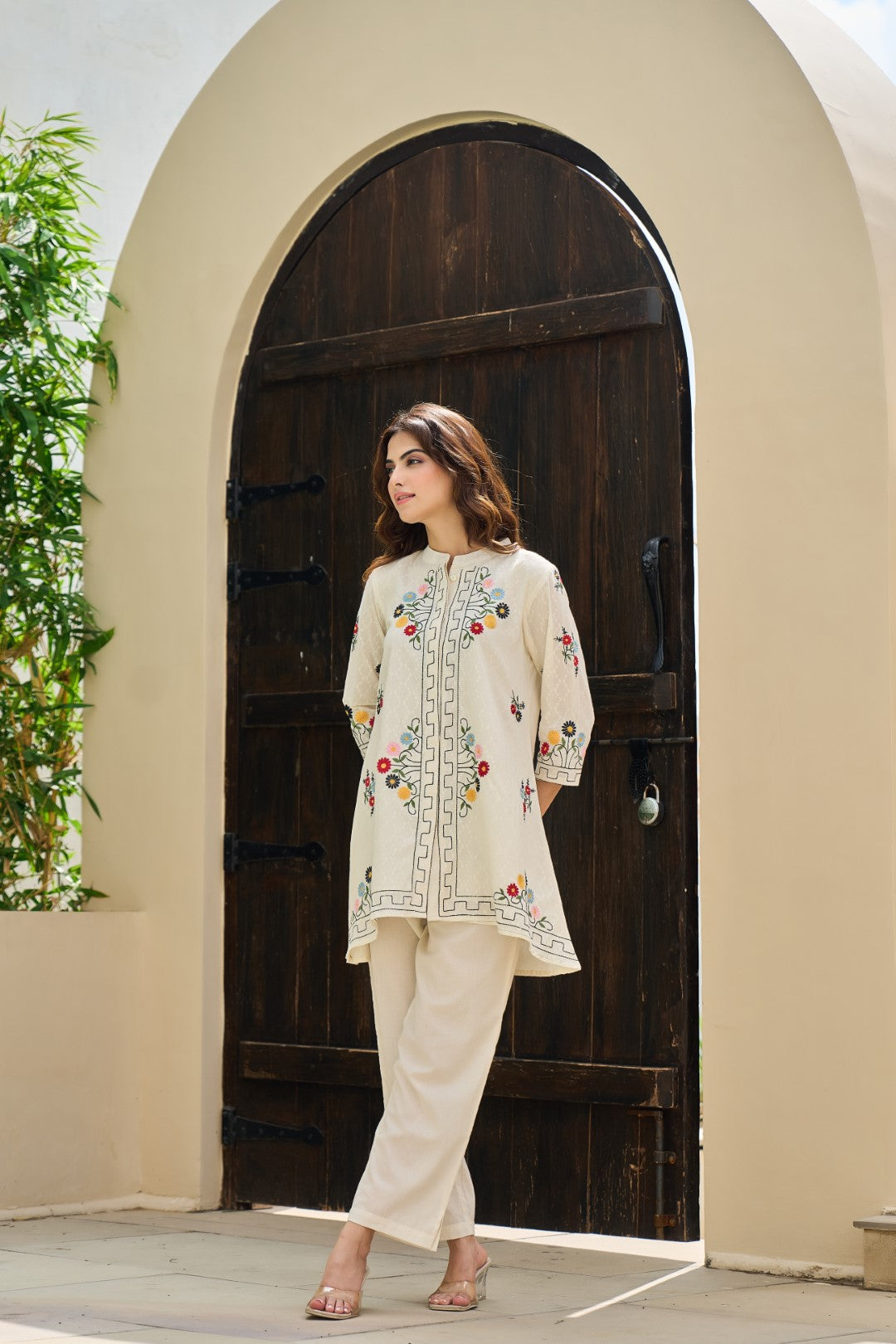 Akira angel embroidery cotton co-ord set