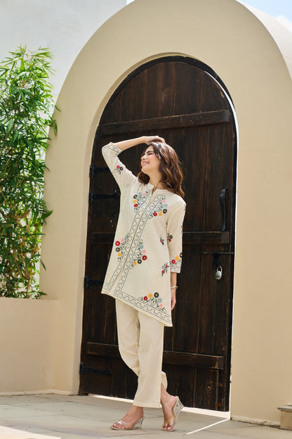 Akira angel embroidery cotton co-ord set
