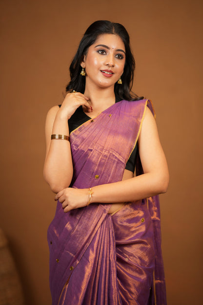 Dhiyona SS Premium Tissue Saree Accented with Siquin Shine