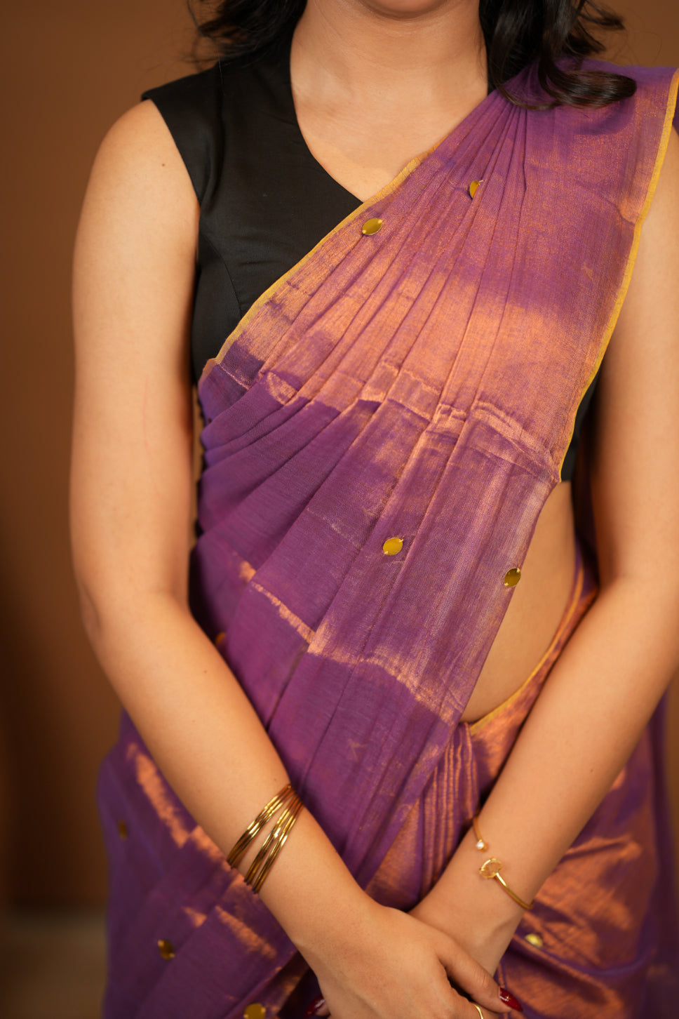 Dhiyona SS Premium Tissue Saree Accented with Siquin Shine