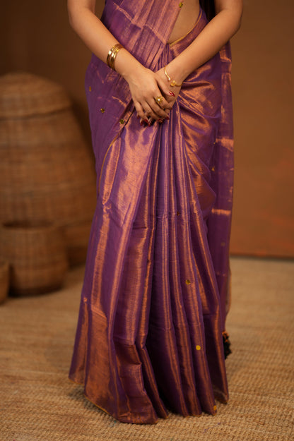 Dhiyona SS Premium Tissue Saree Accented with Siquin Shine