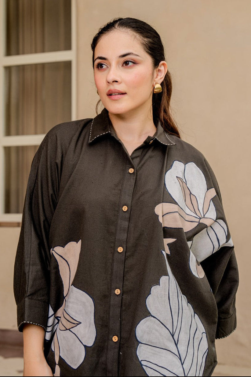 Tatva Mocha Printed Cotton Co-ord Set