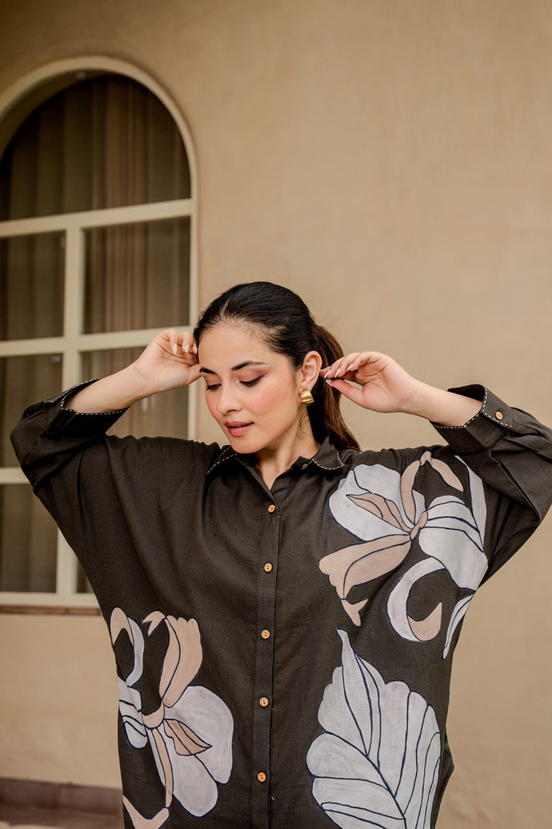 Tatva Mocha Printed Cotton Co-ord Set