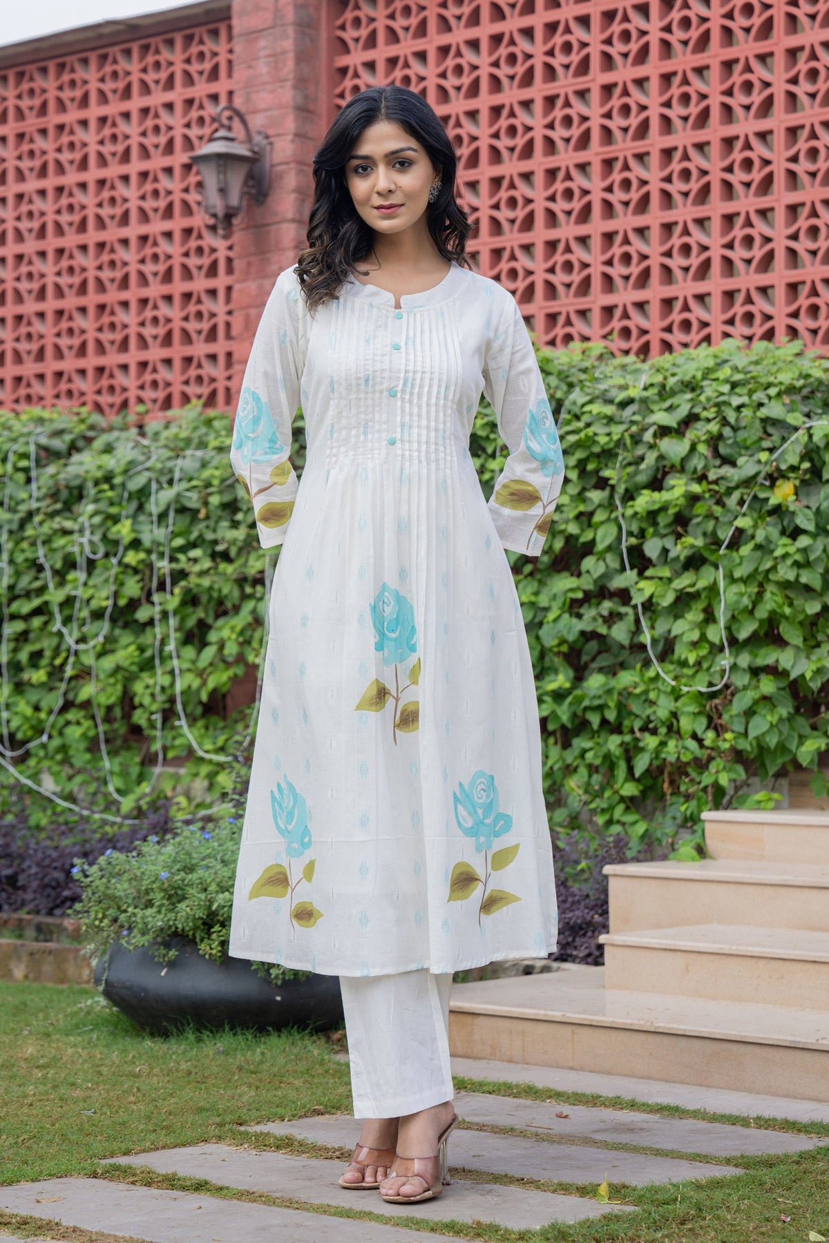 Hemal Ocean Digital Print pure cotton Mul Kurta pant Set