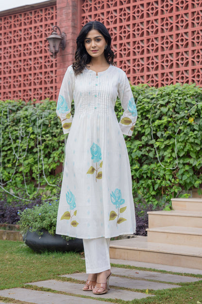 Hemal Ocean Digital Print pure cotton Mul Kurta pant Set