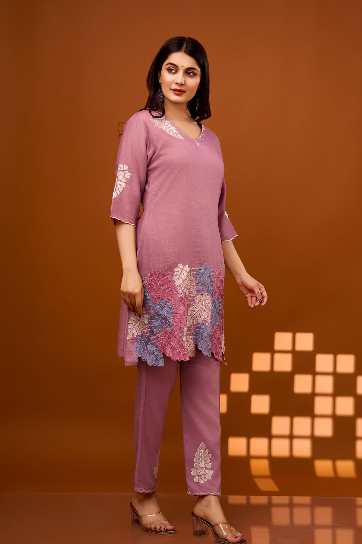 Nivedita Lilac Embrodiered Co-ord Set