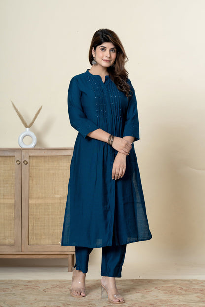 Mika Azure Kurta Pant Set