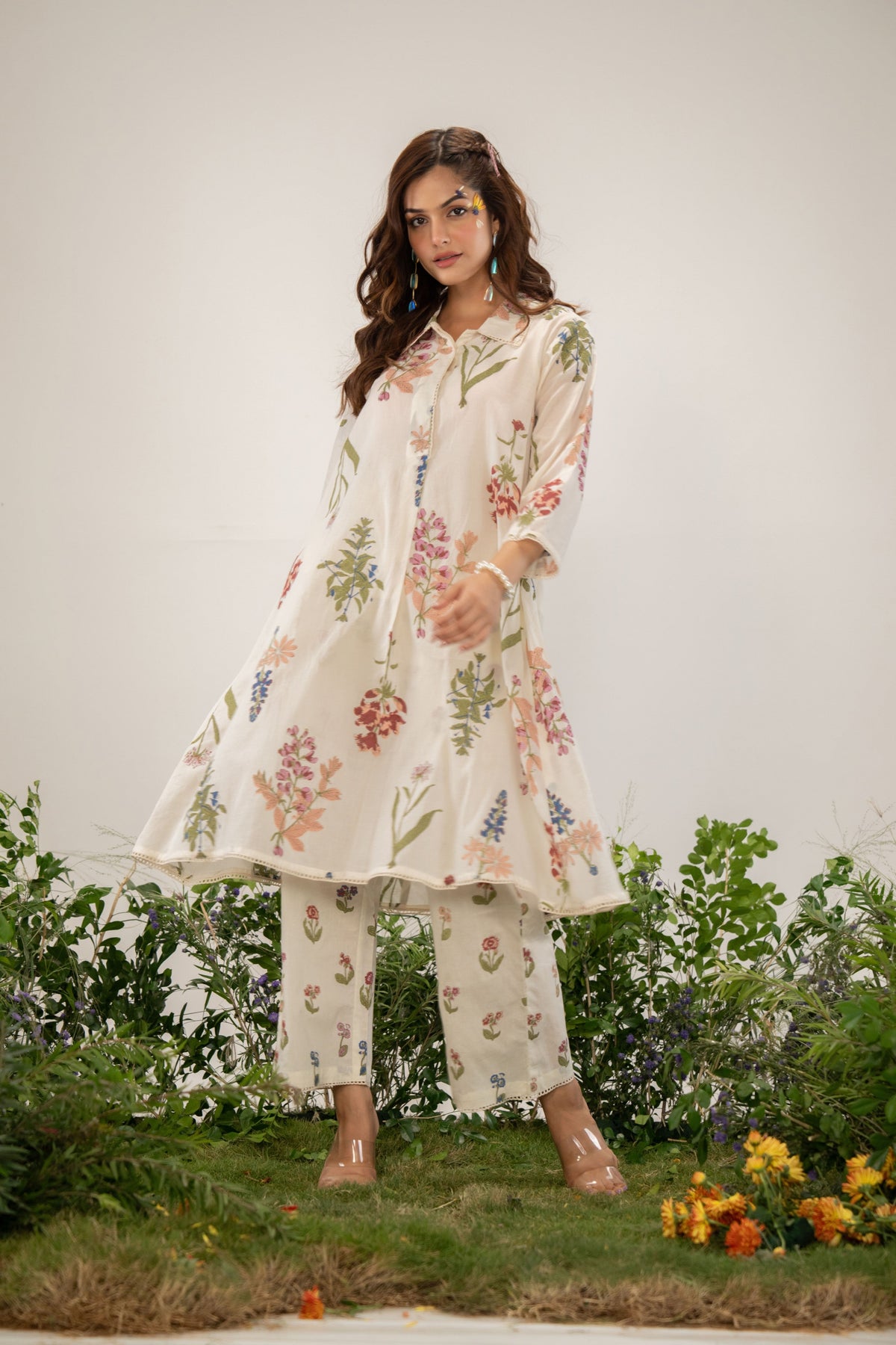 Manjula Pearl Cotton Kurta Pant Set