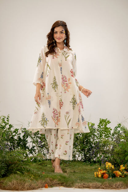 Manjula Pearl Cotton Kurta Pant Set