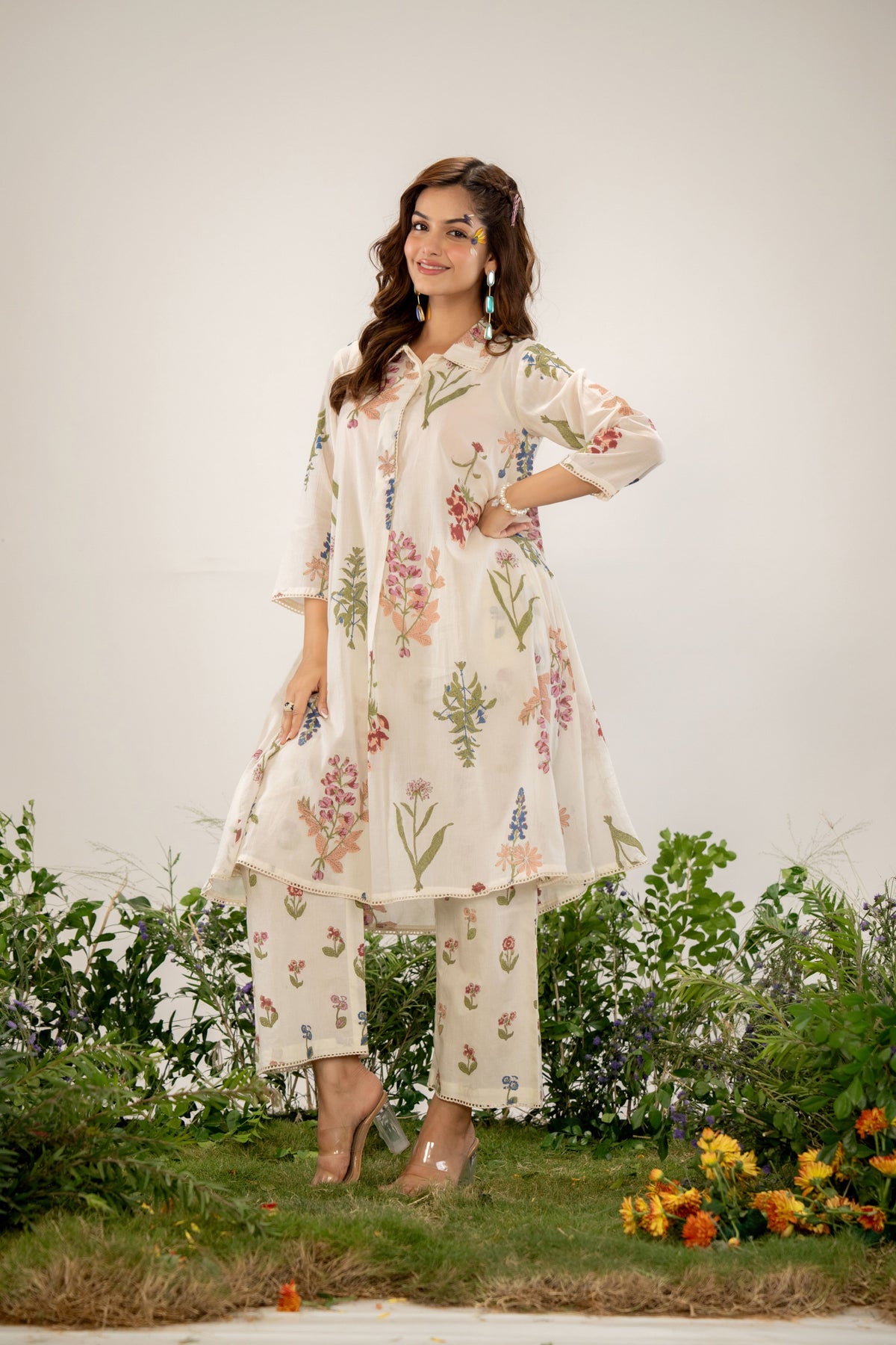 Manjula Pearl Cotton Kurta Pant Set