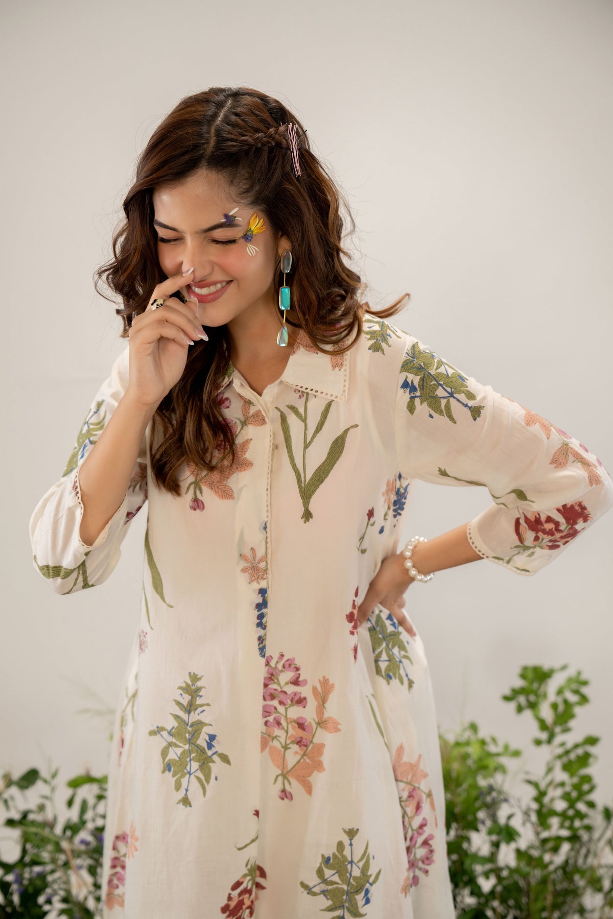 Manjula Pearl Cotton Kurta Pant Set