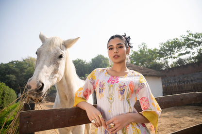 Hemal Amber Floral Cotton Kurta Pant Set
