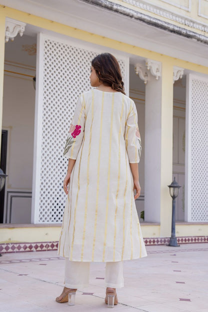 Manjula Walnut Cotton Kurta Pant Set
