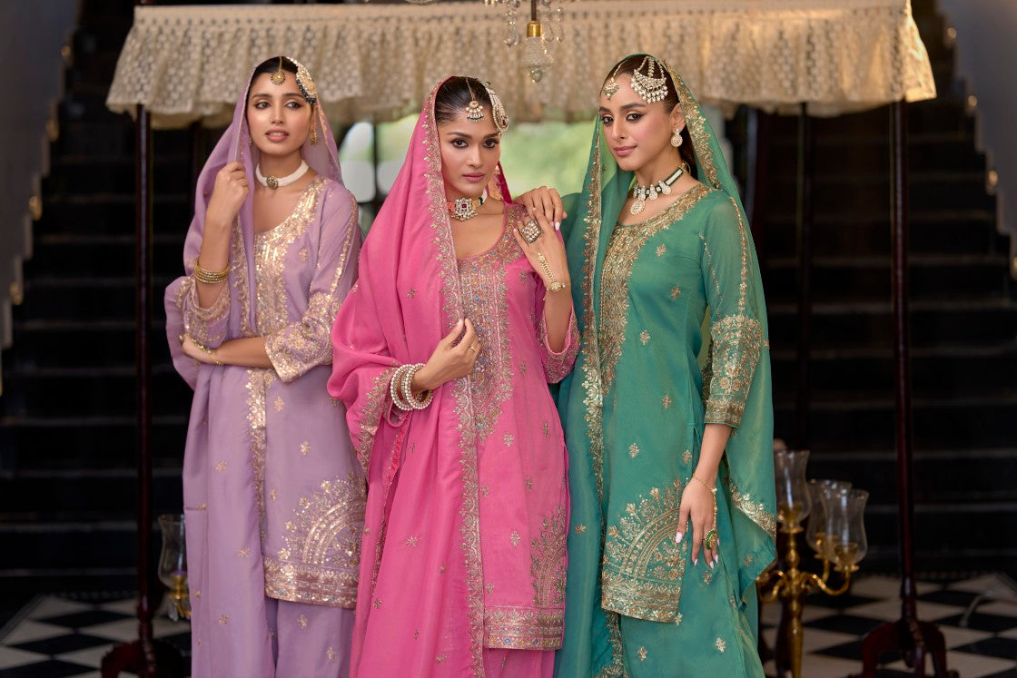Garva Orchid Full Work Suit Set