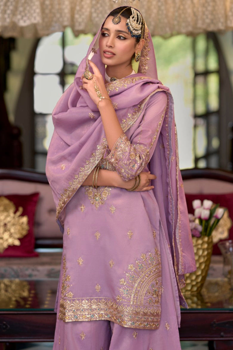 Garva Orchid Full Work Suit Set