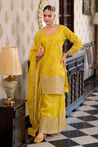 Ashtami Amber Full work heavy suit set