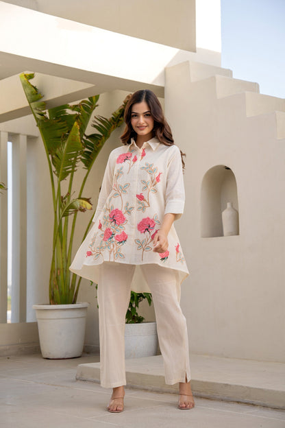 SNEHA BRINK EMBROIDERED COTTON CO-ORD SET