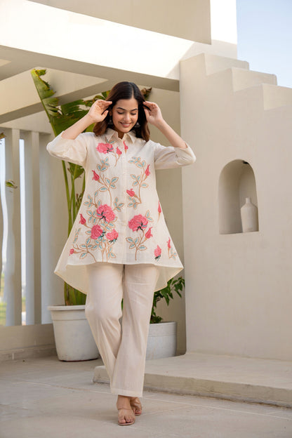 SNEHA BRINK EMBROIDERED COTTON CO-ORD SET