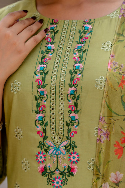 Dhiyona VV Vidya Women Kurta and Pant Sets Viscose Roman Silk Fabric