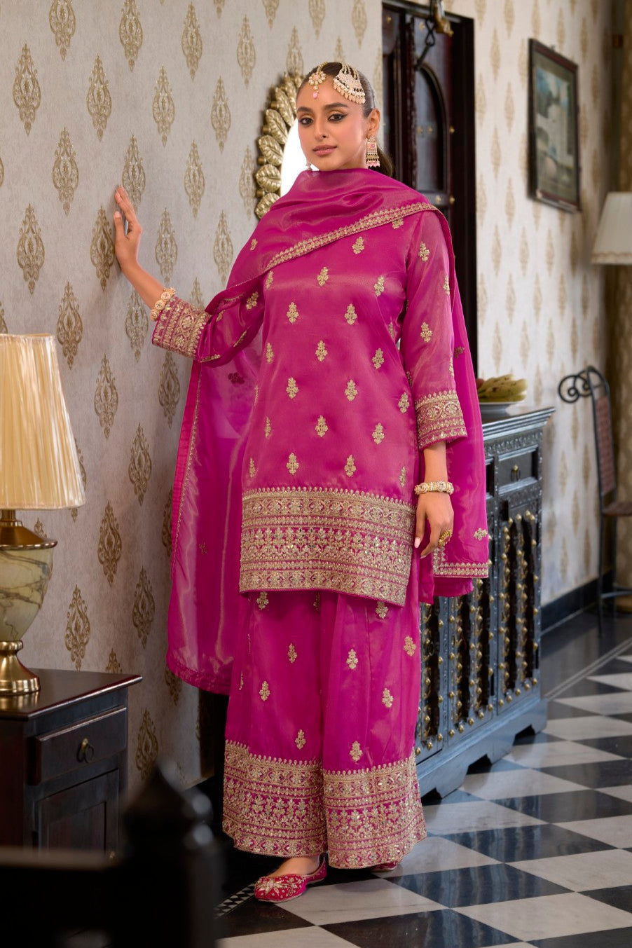 Ashtami Rose Full work Premium suit set