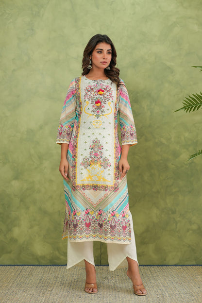 Baga Hibis Printed Cotton Lawn Suit Set