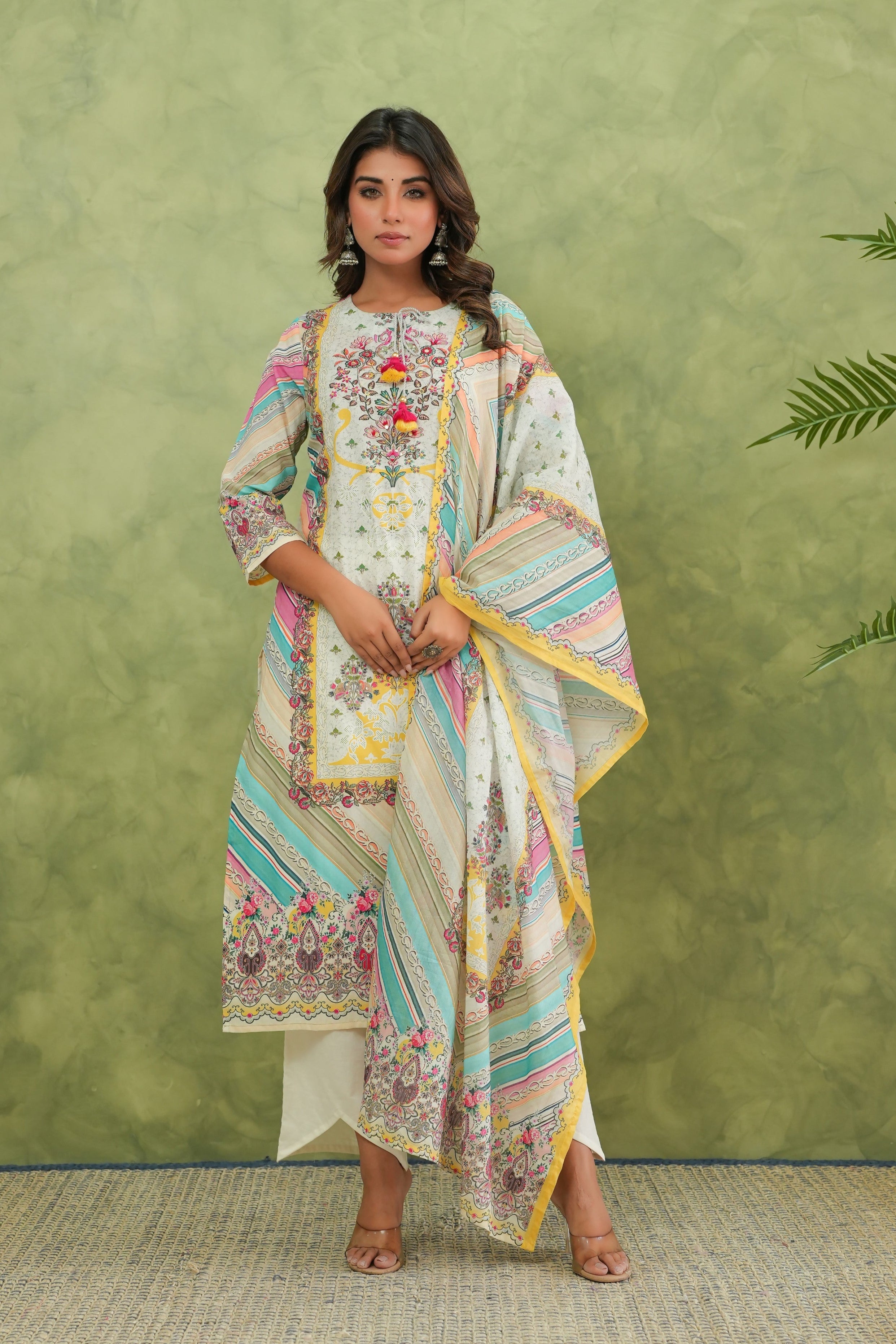 Baga Hibis Printed Cotton Lawn Suit Set