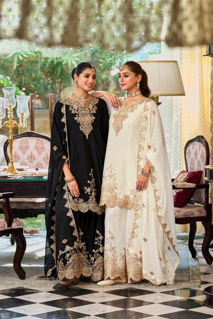Roshandan pearl full work gharara set