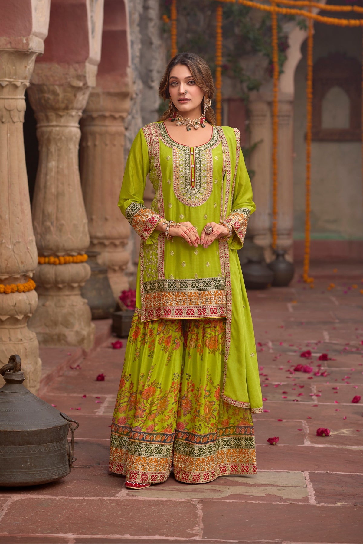Sarang Fern Full Work Heavy Work Premium Suit Set