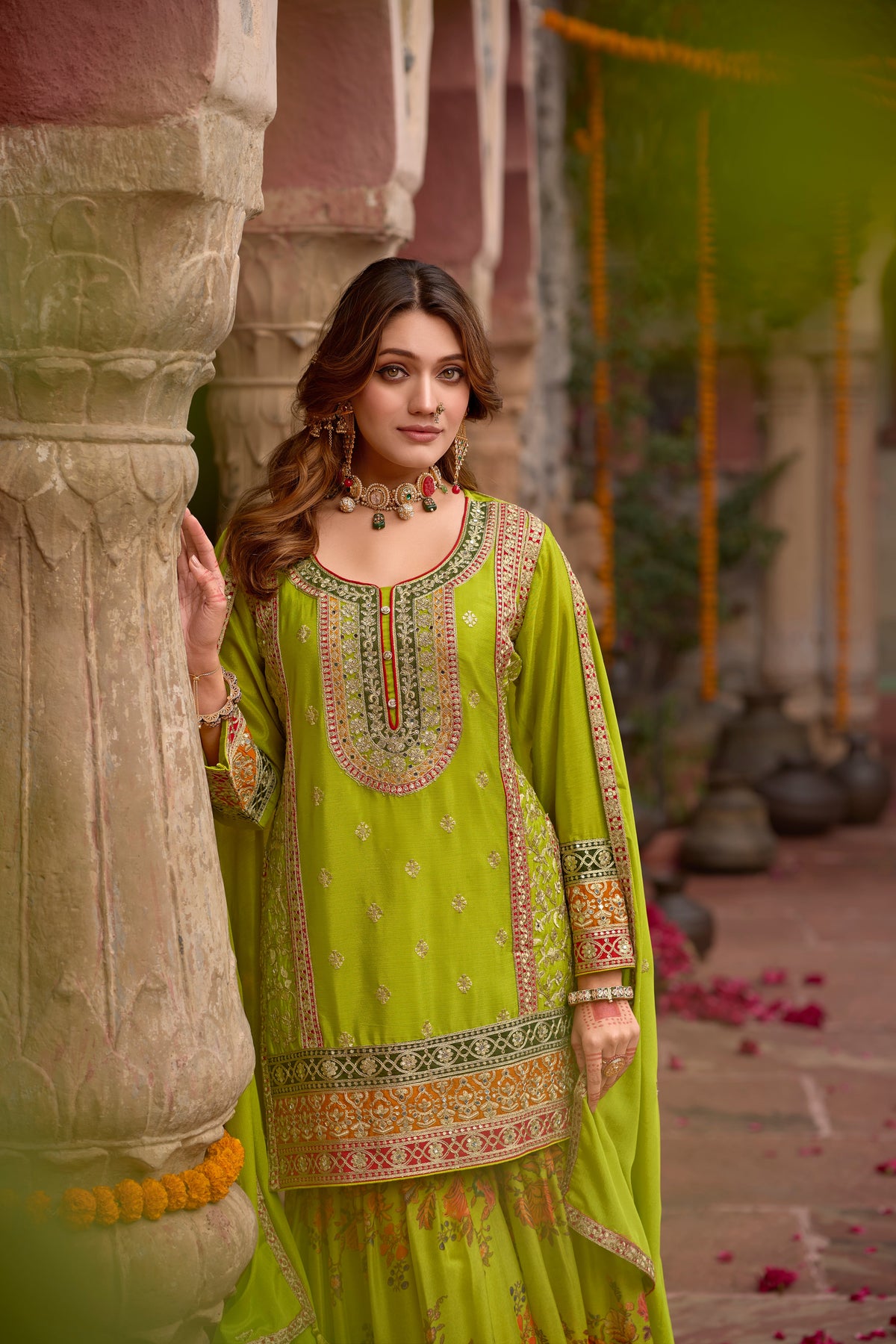 Sarang Fern Full Work Heavy Work Premium Suit Set