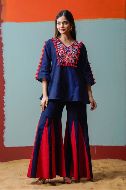 Tatva Azure Cotton Co-ord Set