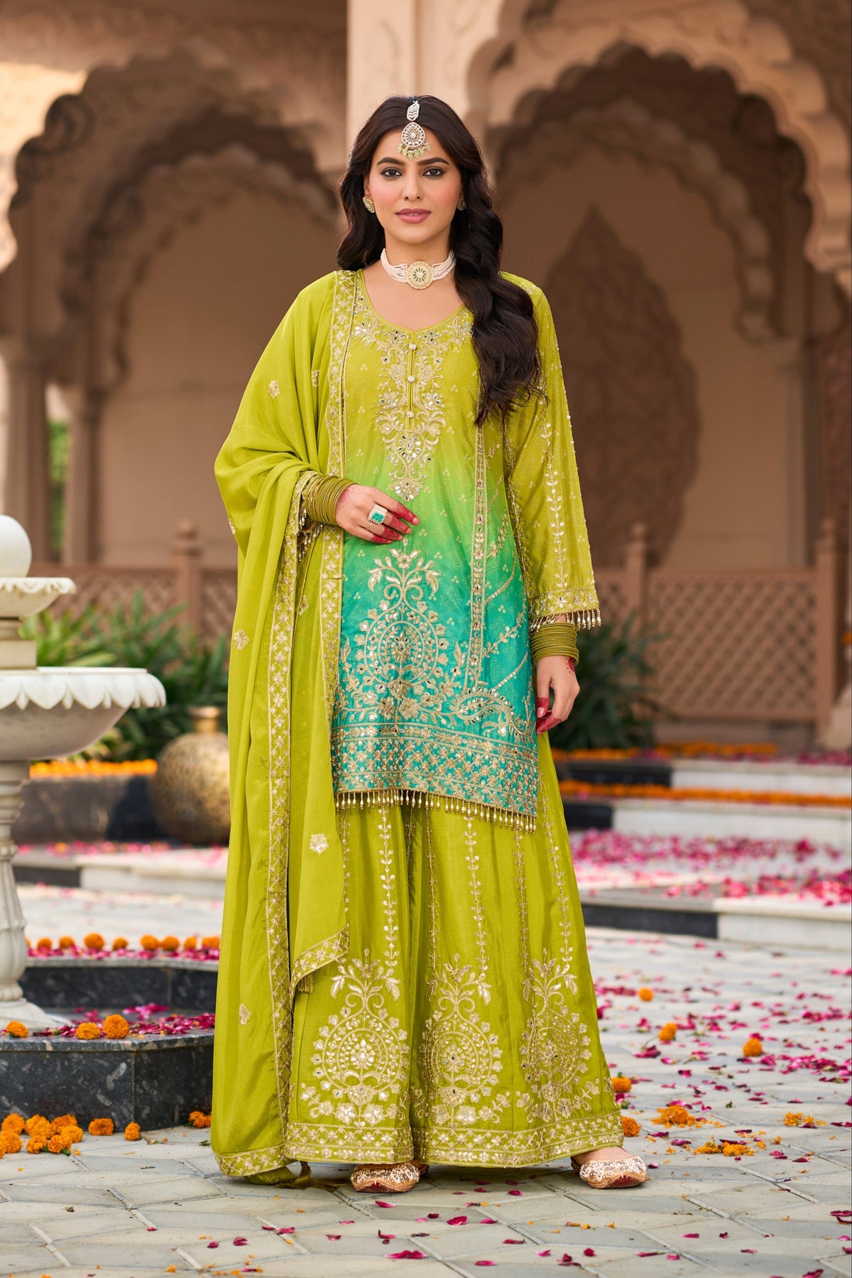 Chaitali Hariyali Full Work Suit Set