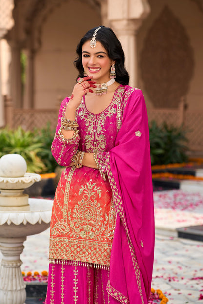Chaitali Rose Full Heavy Work Suit Set
