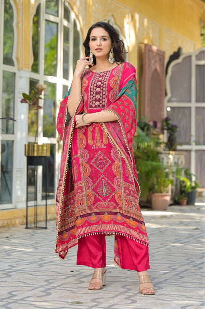 Mehna Rose Full Heavy Work Kaftan Pant Set