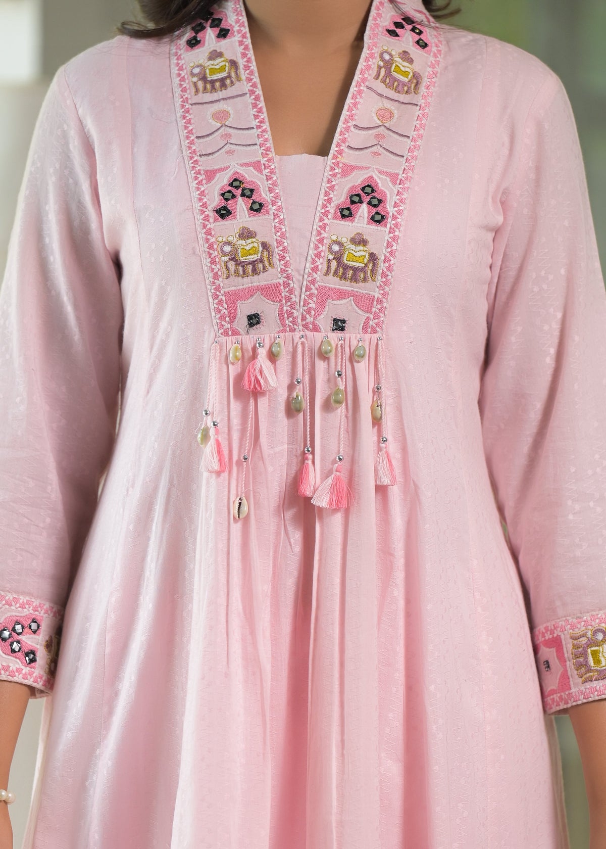 Rajhans Rose Pure Cotton Prremium Anarkali Set