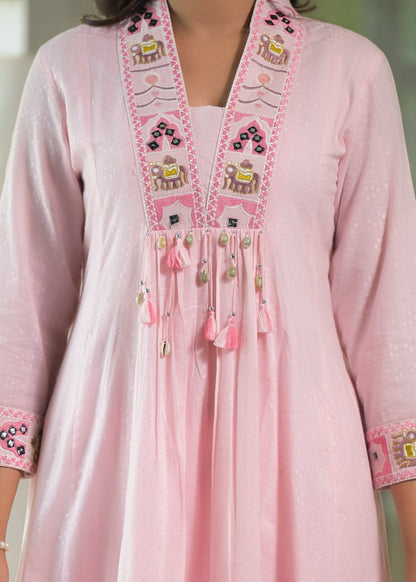 Rajhans Rose Pure Cotton Prremium Anarkali Set