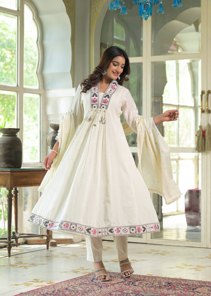 Rajhans Pearl Anarkali Premium Pure Cotton Suit set