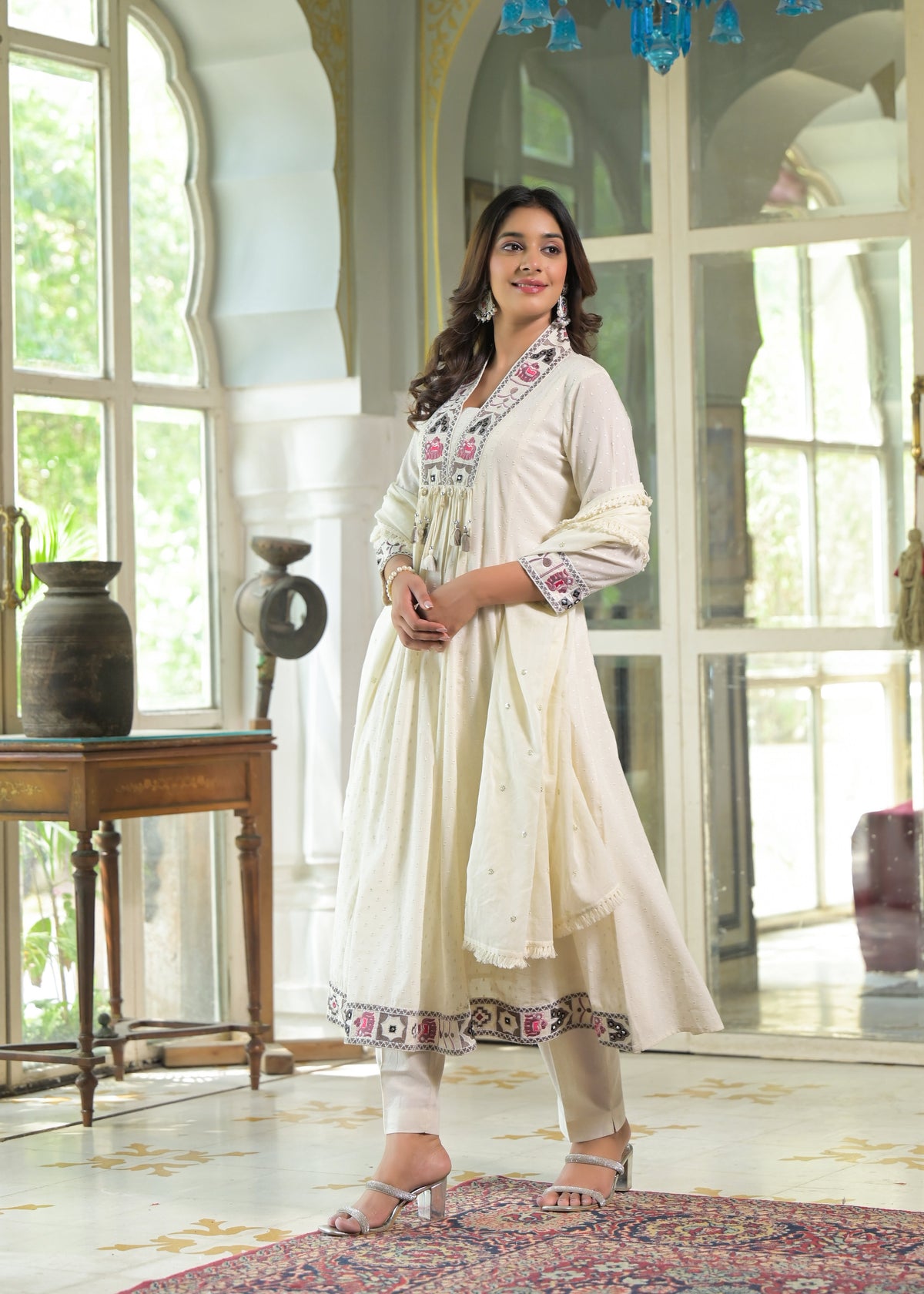 Rajhans Pearl Anarkali Premium Pure Cotton Suit set