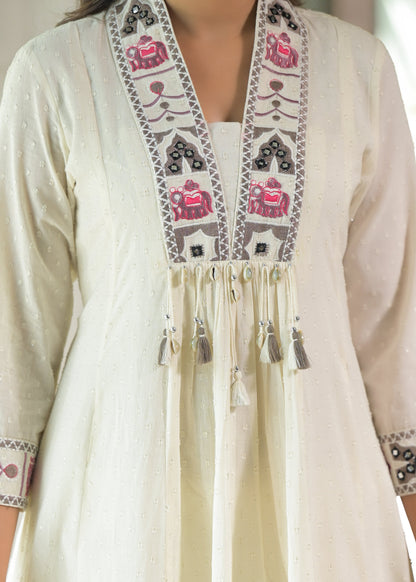 Rajhans Pearl Anarkali Premium Pure Cotton Suit set
