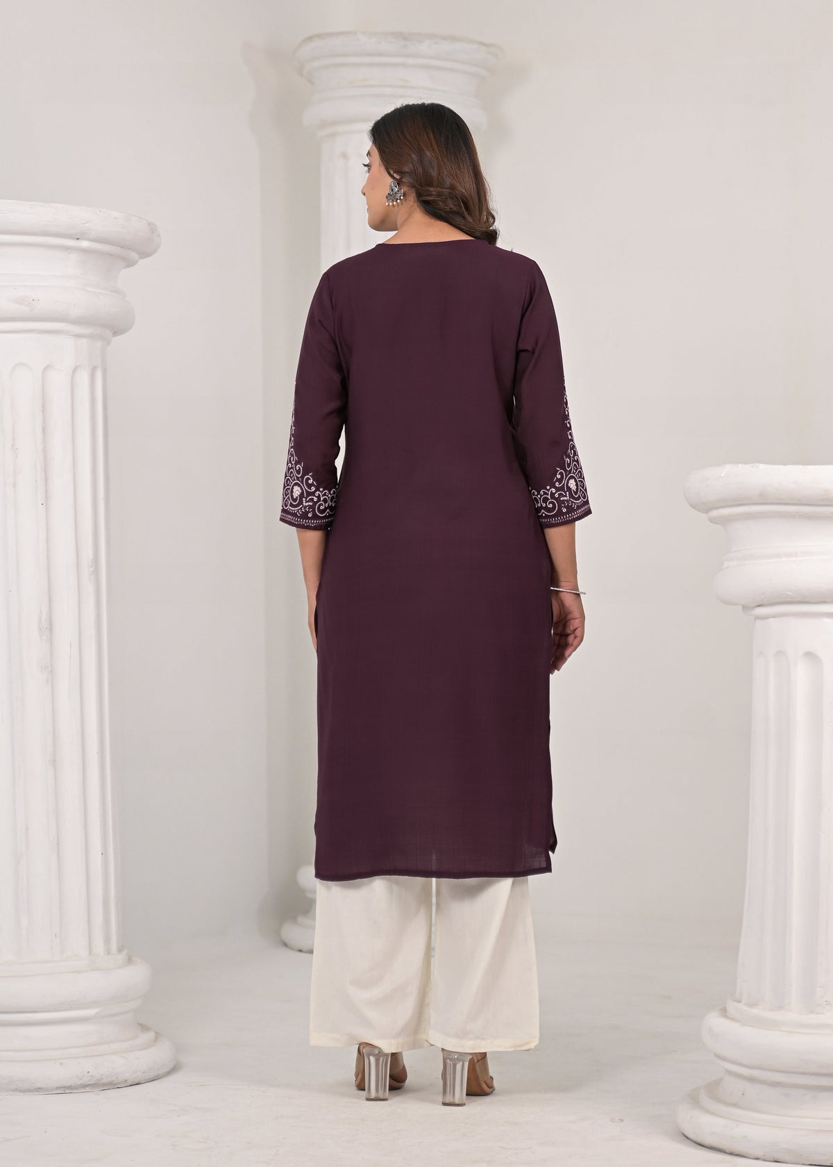 Sneha Sangria Embroidered Kurti