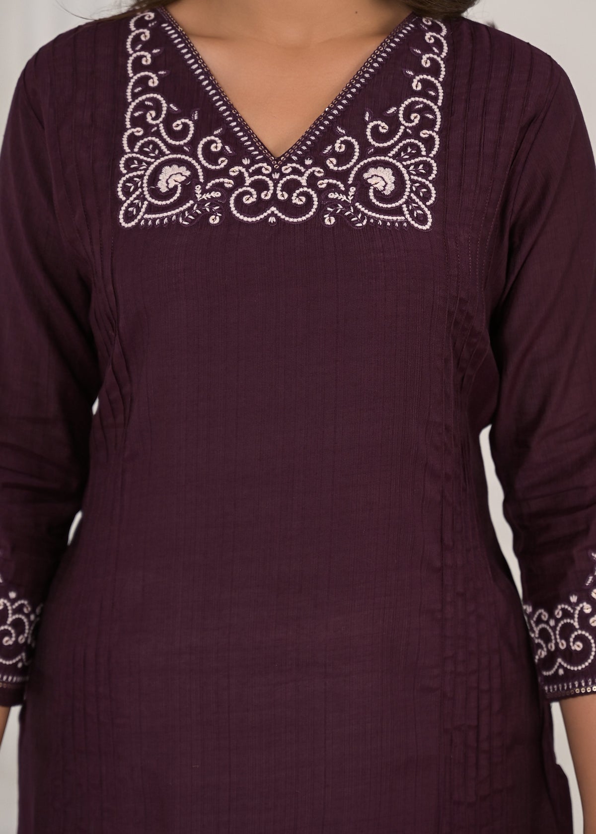 Sneha Sangria Embroidered Kurti