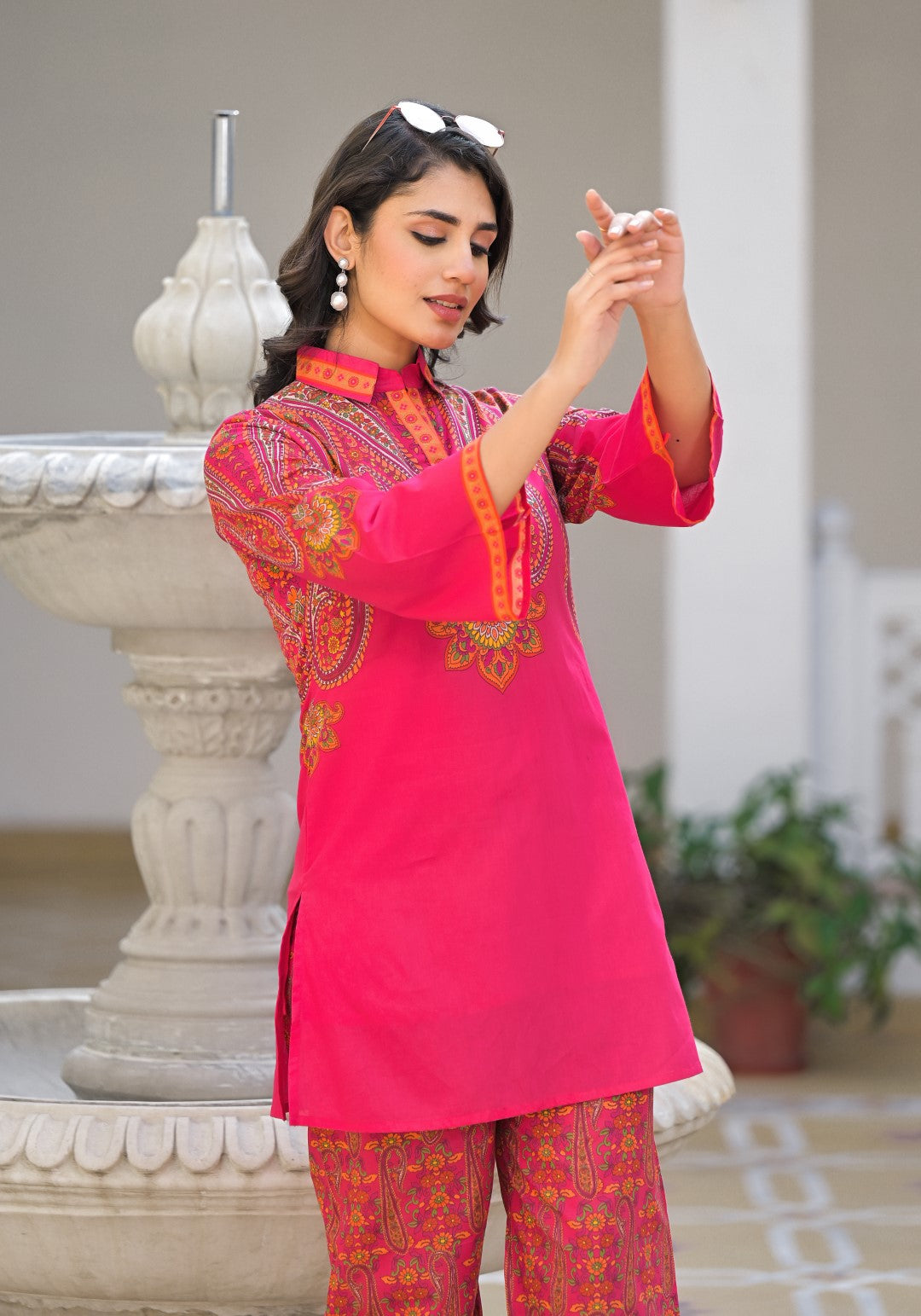 Bhakti Flamingo Cotton Co-ord Set